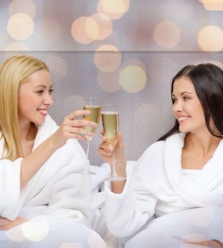 Friends with prosecco